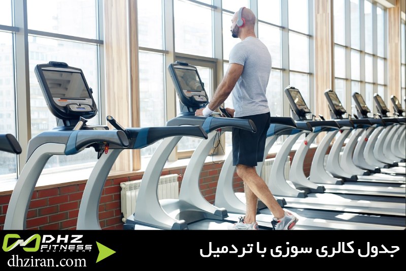 جدول کالری سوزی با تردمیل 