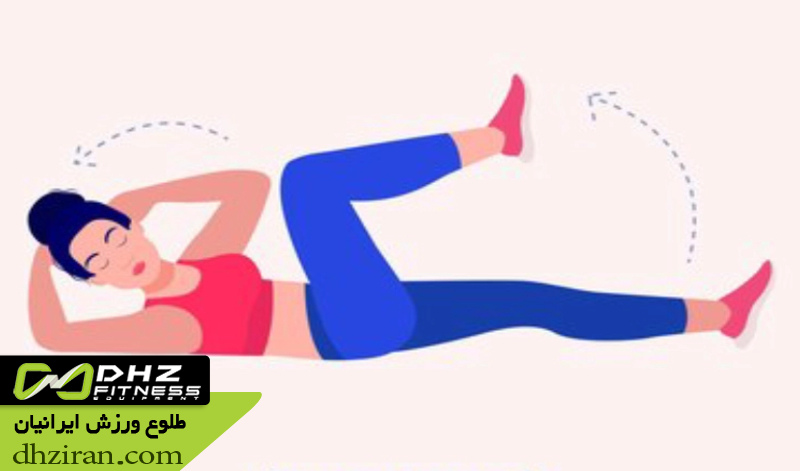 دوچرخه شکم Bicycle Crunch: 